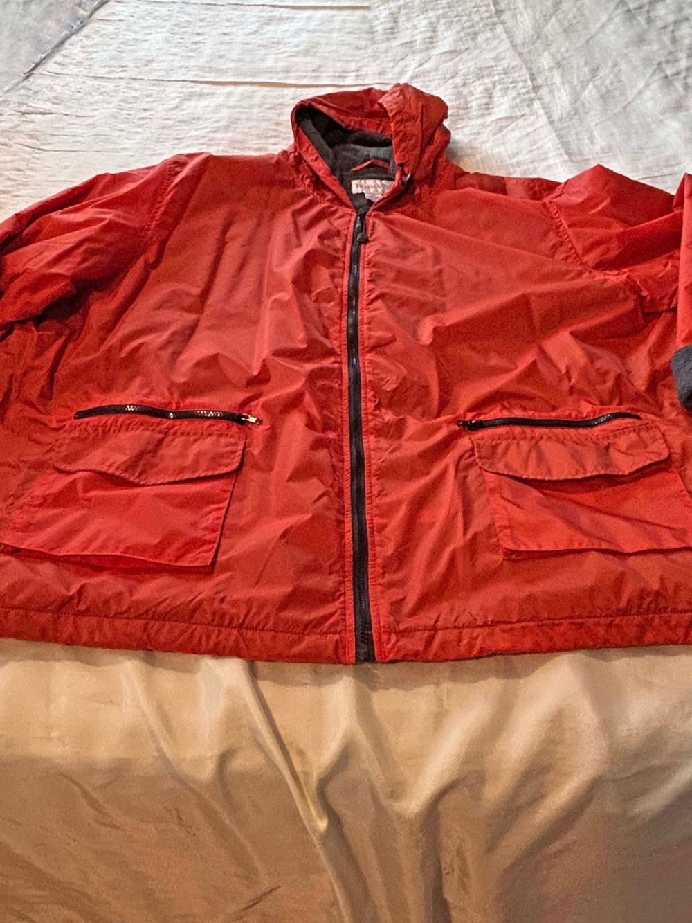 JACKET, INSULATED LONG SLEEVES, BURNT ORANGE WITH GREY, SIZE 5X, WATER RESISTANT